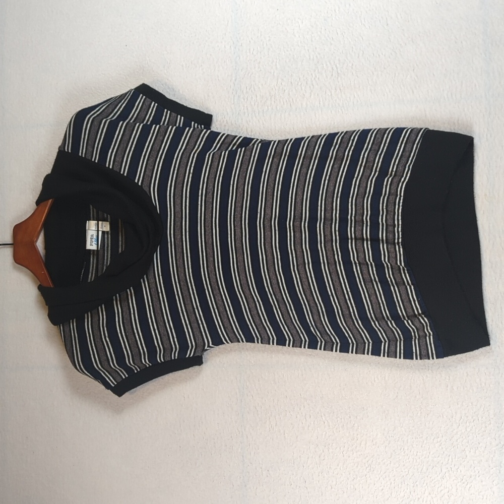 Piper & Blu Striped Cotton‎ Striped Turtleneck M